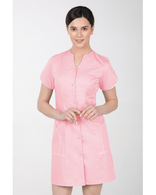 M-310C Fartuch damski medyczny kosmetyczny sukienka medyczna kolor pudrowy róż