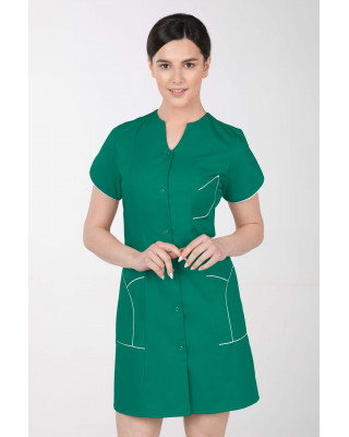 M-310C Fartuch damski medyczny kosmetyczny sukienka medyczna kolor trawa