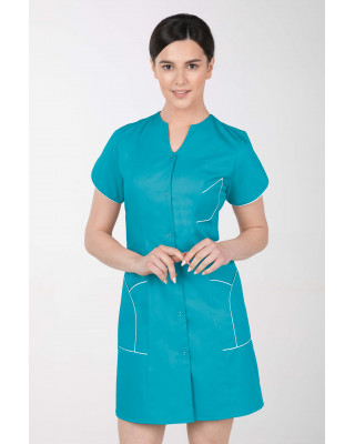 M-310C Fartuch damski medyczny kosmetyczny sukienka medyczna kolor turkus