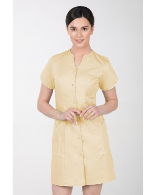 M-310C Fartuch damski medyczny kosmetyczny sukienka medyczna kolor bananowy