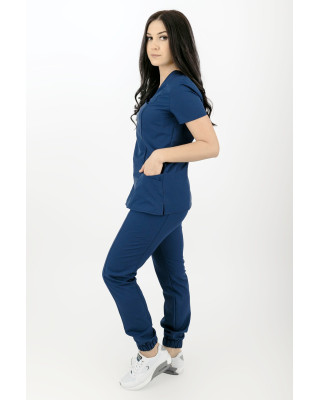 Elastyczna bluza medyczna damska / scrubs M-330XC ciemnoniebieski