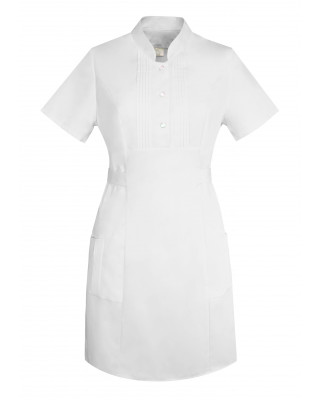 M-343 Fartuch damski sukienka medyczna kosmetyczna kolor biały 