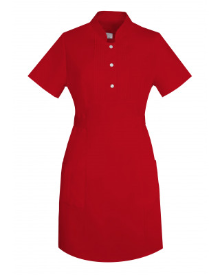 M-343 Fartuch damski sukienka medyczna kosmetyczna kolor czerwony
