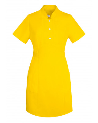 M-343 Fartuch damski sukienka medyczna kosmetyczna kolor żółty