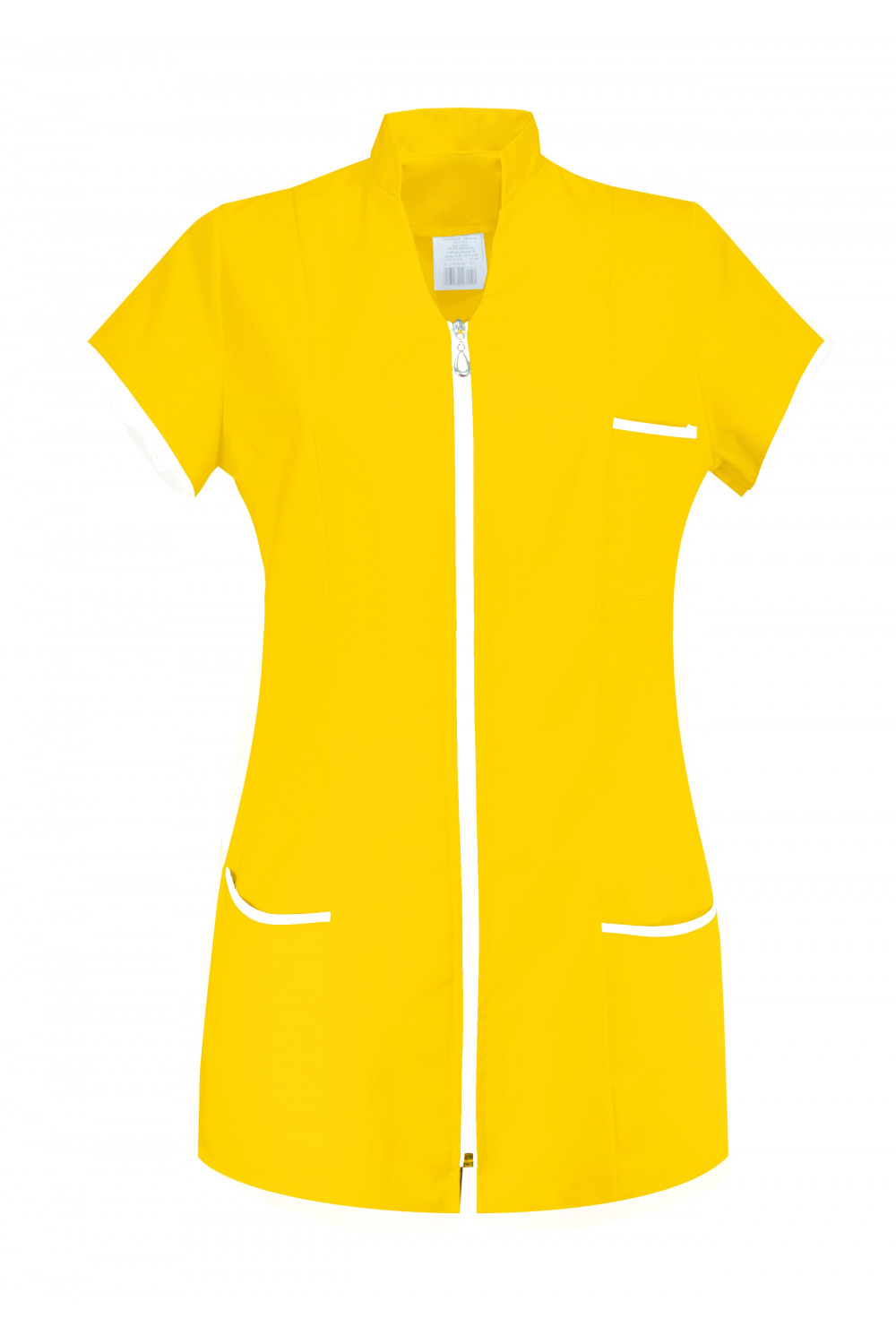 M-308 Żakiet damski na suwak medyczny kosmetyczny fartuch kolor żółty