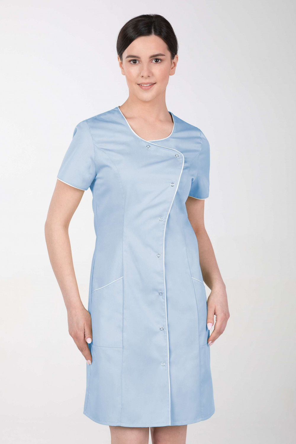 Fartuch sukiennka medyczna kosmetyczna damska błękitna M-342