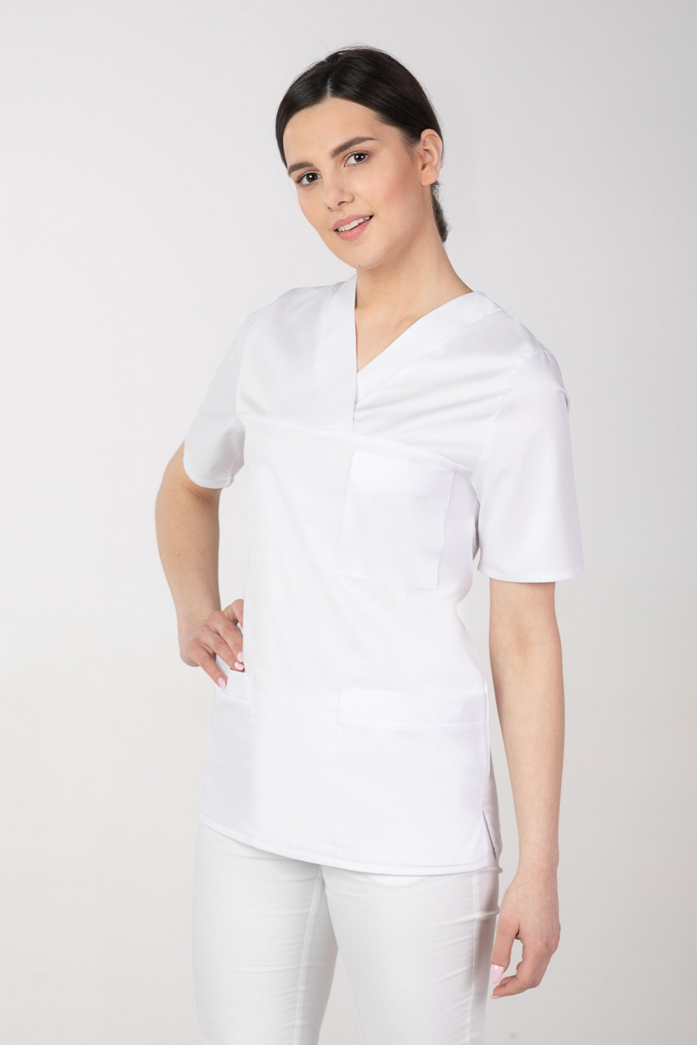 Bluza damska medyczna biała M-074
