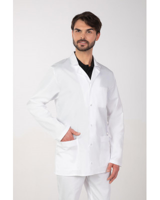M-118BX Elastyczny fartuch medyczny męski biały Odzież męska