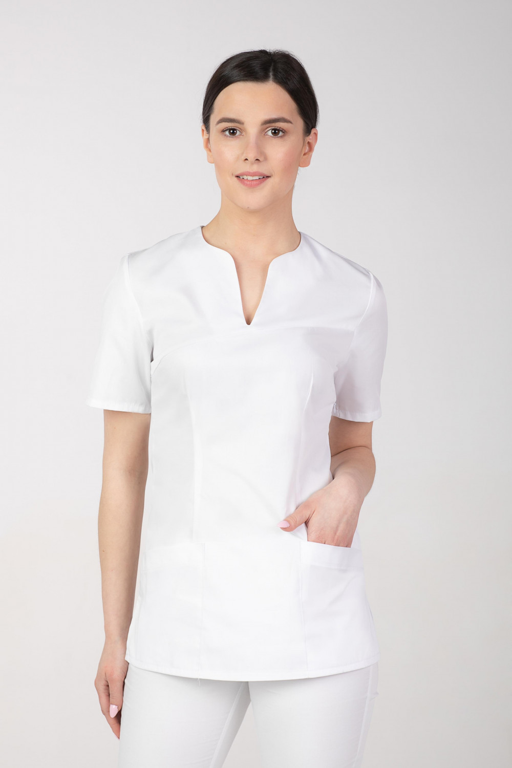 M-323X Bluza damska medyczna elastyczna kosmetyczna kolor czarny
