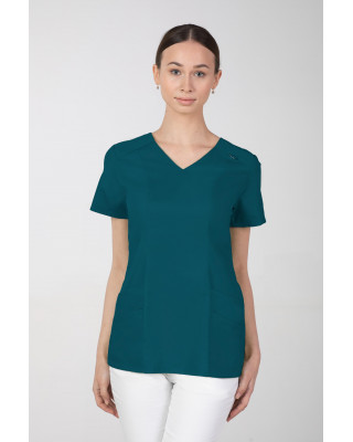 Bluza medyczna damska M-376A 26 kolorów. Ciemny zielony