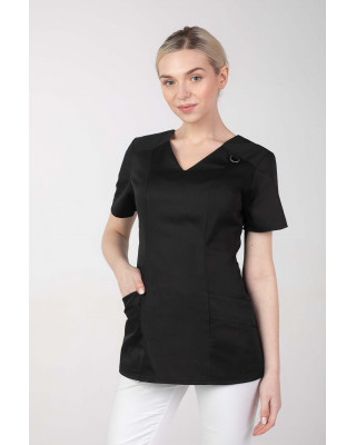 Bluza medyczna damska M-376A 26 kolorów. Czarny