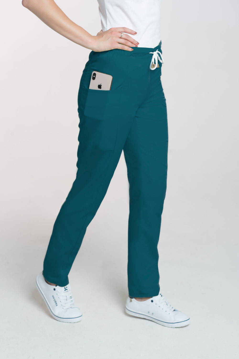 Spodnie medyczne damskie M-200 - ciemna zieleń
