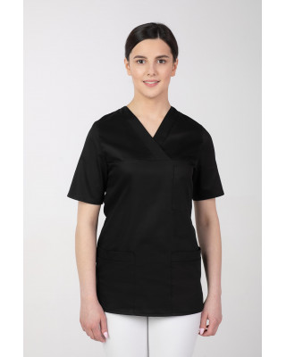 M-074 Bluza damska medyczna fartuch kosmetyczny kolor czarny
