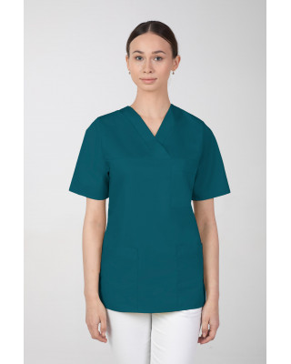 M-074 Bluza damska medyczna fartuch lekarski kolor ciemna zieleń