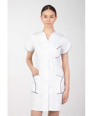 M-310C Fartuch damski medyczny kosmetyczny sukienka medyczna kolor biały