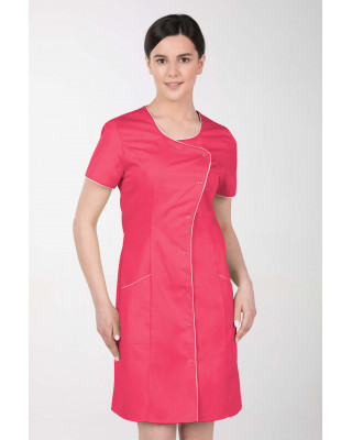 M-342 fartuch damski medyczny sukienka kosmetyczna kolor amarant