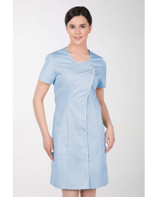 M-342 fartuch damski medyczny sukienka kosmetyczna kolor błękit