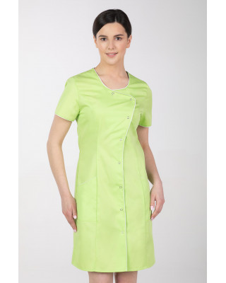 M-342 fartuch damski medyczny sukienka kosmetyczna kolor limonka