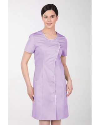 M-342 fartuch damski medyczny sukienka kosmetyczna kolor lawenda