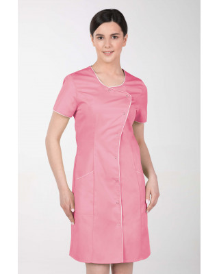 M-342 fartuch damski medyczny sukienka kosmetyczna kolor malina