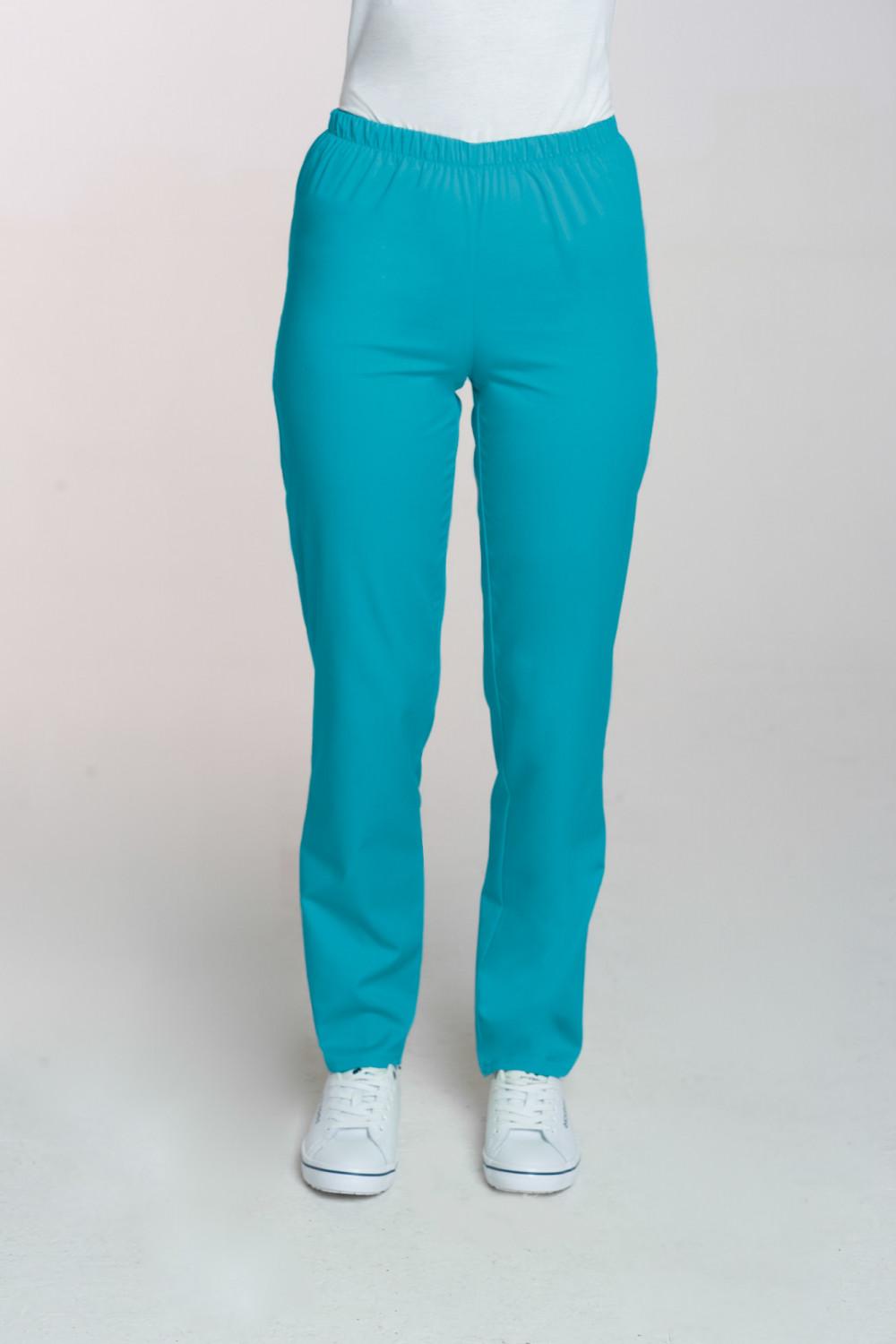 M-086 Spodnie damskie medyczne spodnie do pracy kolor turkus