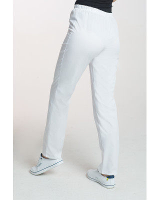 M-086 Spodnie damskie medyczne spodnie do pracy kolor biały