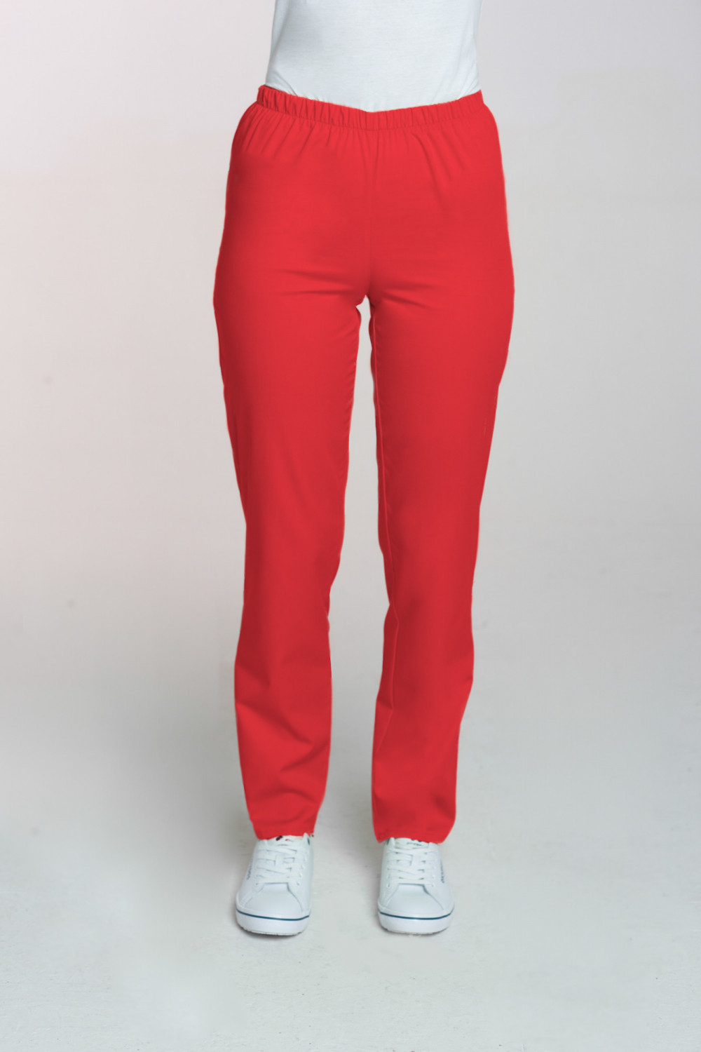 M-086 Spodnie damskie medyczne spodnie do pracy kolor czerwone