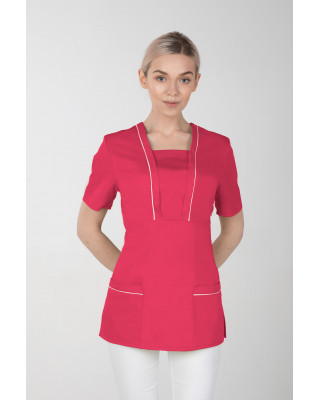 M-054X Elastyczna bluza damska medyczna kosmetyczna fartuch uniform kolor amarant