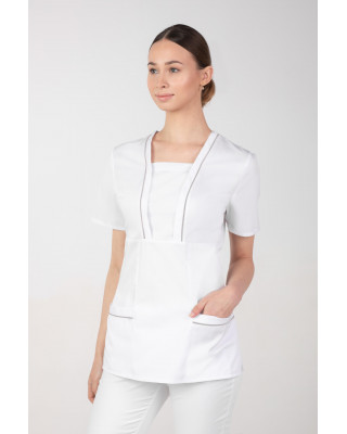 M-054 Bluza damska biała żakiety / bluzy