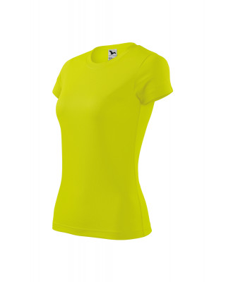 Koszulka damska sportowa poliester FANTASY 140 neon yellow