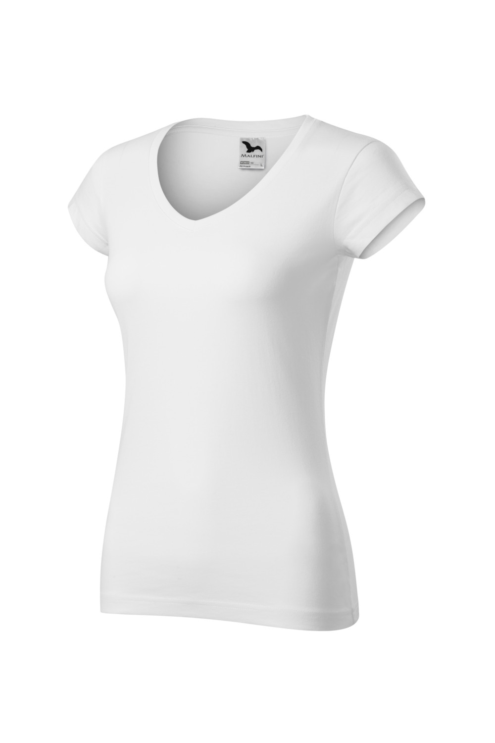 Koszulka damska 100% bawełna V-NECK 162 biały