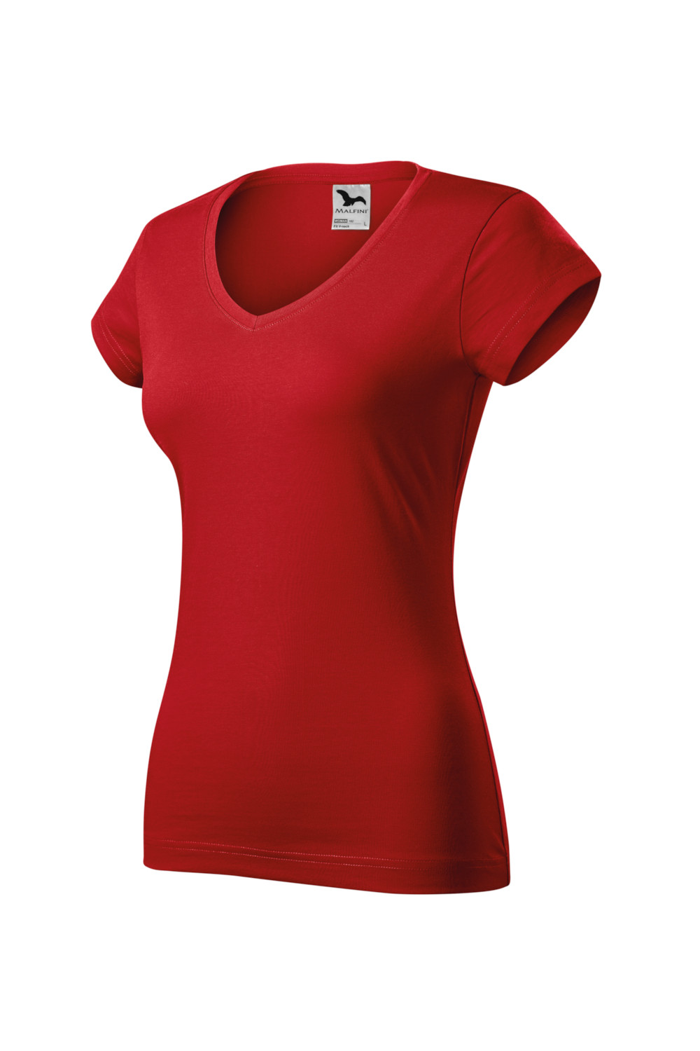 Koszulka damska 100% bawełna V-NECK 162 czerwony