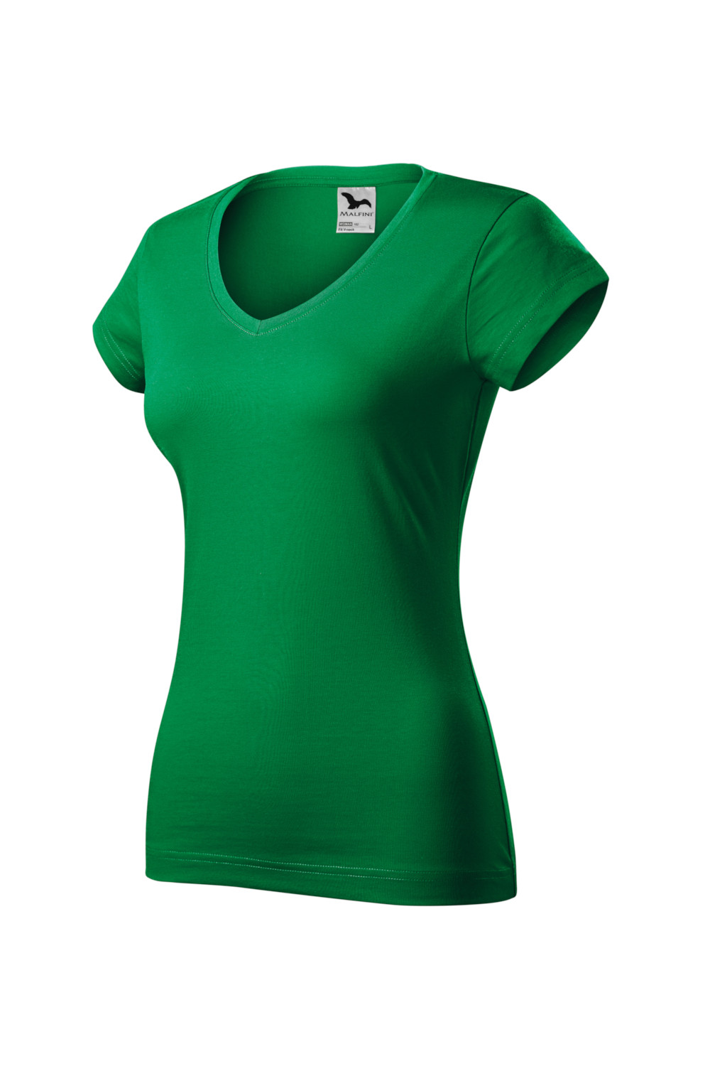 Koszulka damska 100% bawełna V-NECK 162 zieleń trawy