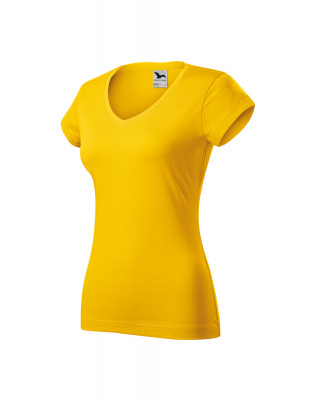 Koszulka damska 100% bawełna V-NECK 162 żółty