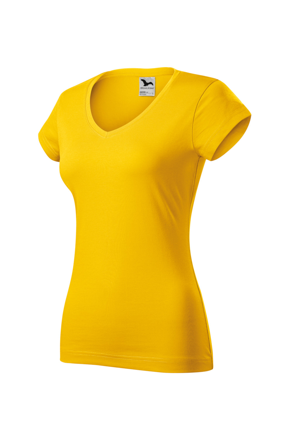 Koszulka damska 100% bawełna V-NECK 162 żółty