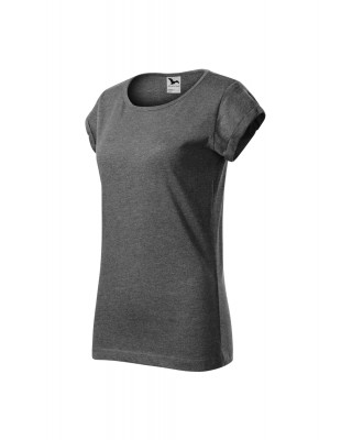 Koszulka damska melanżowa FUSION 164 koszulki / T-shirt czarny melanż M1