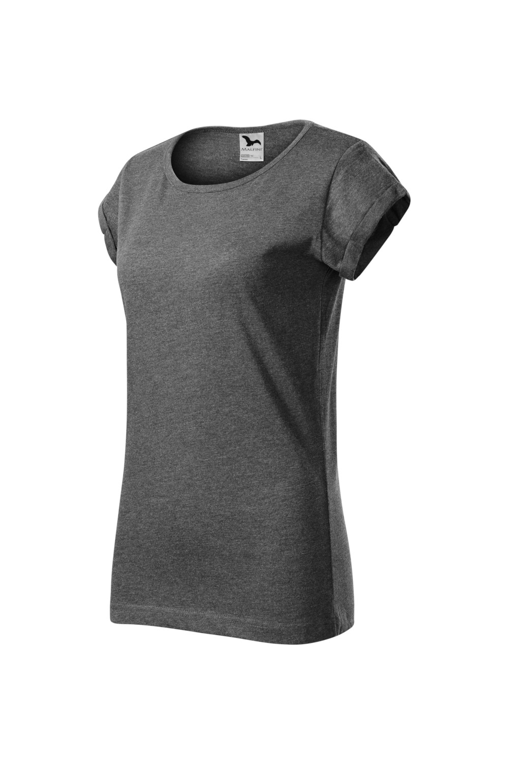Koszulka damska melanżowa FUSION 164 koszulki / T-shirt czarny melanż M1