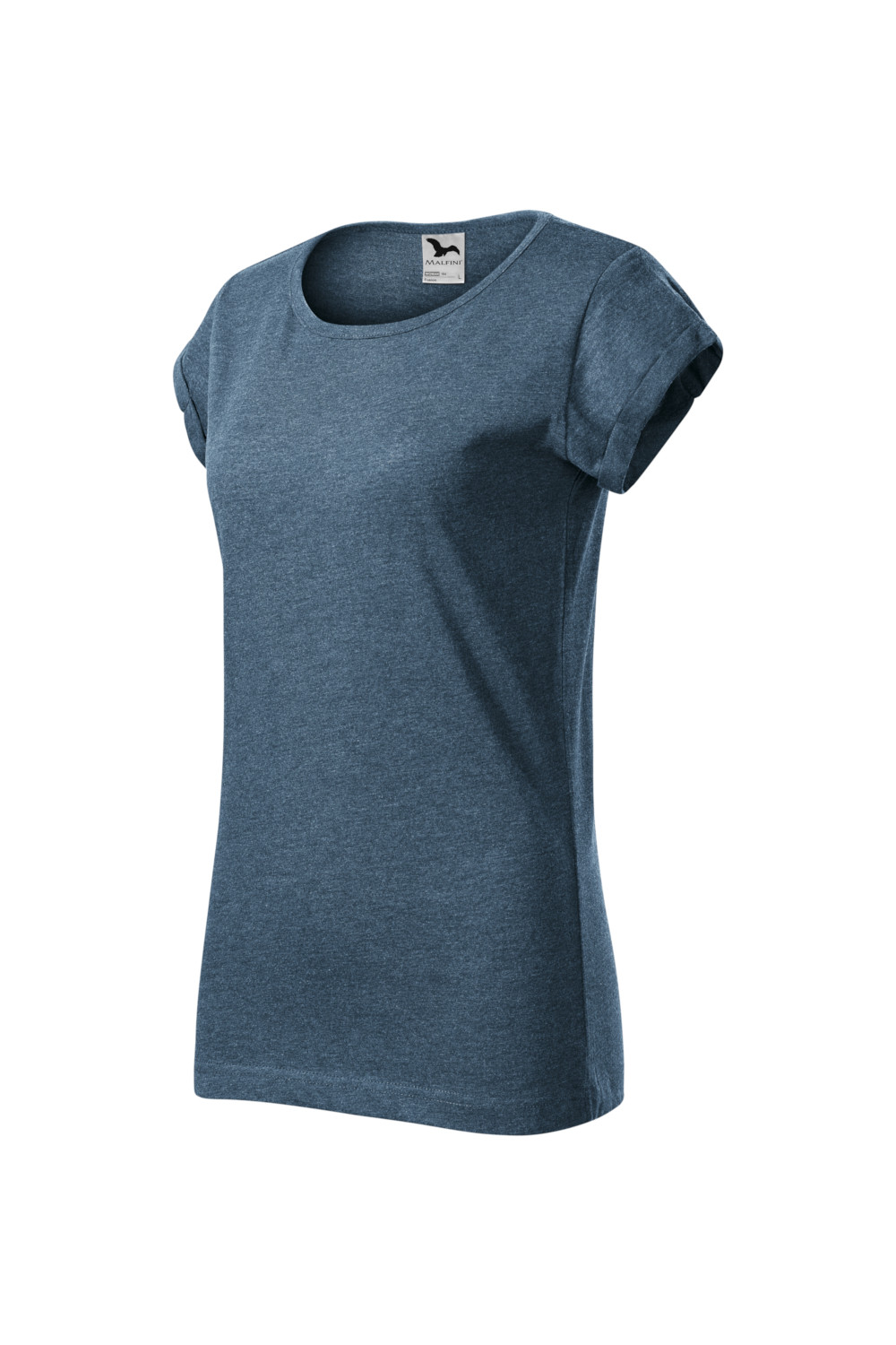Koszulka damska melanżowa FUSION 164 koszulki / T-shirt ciemny denim melanż M2