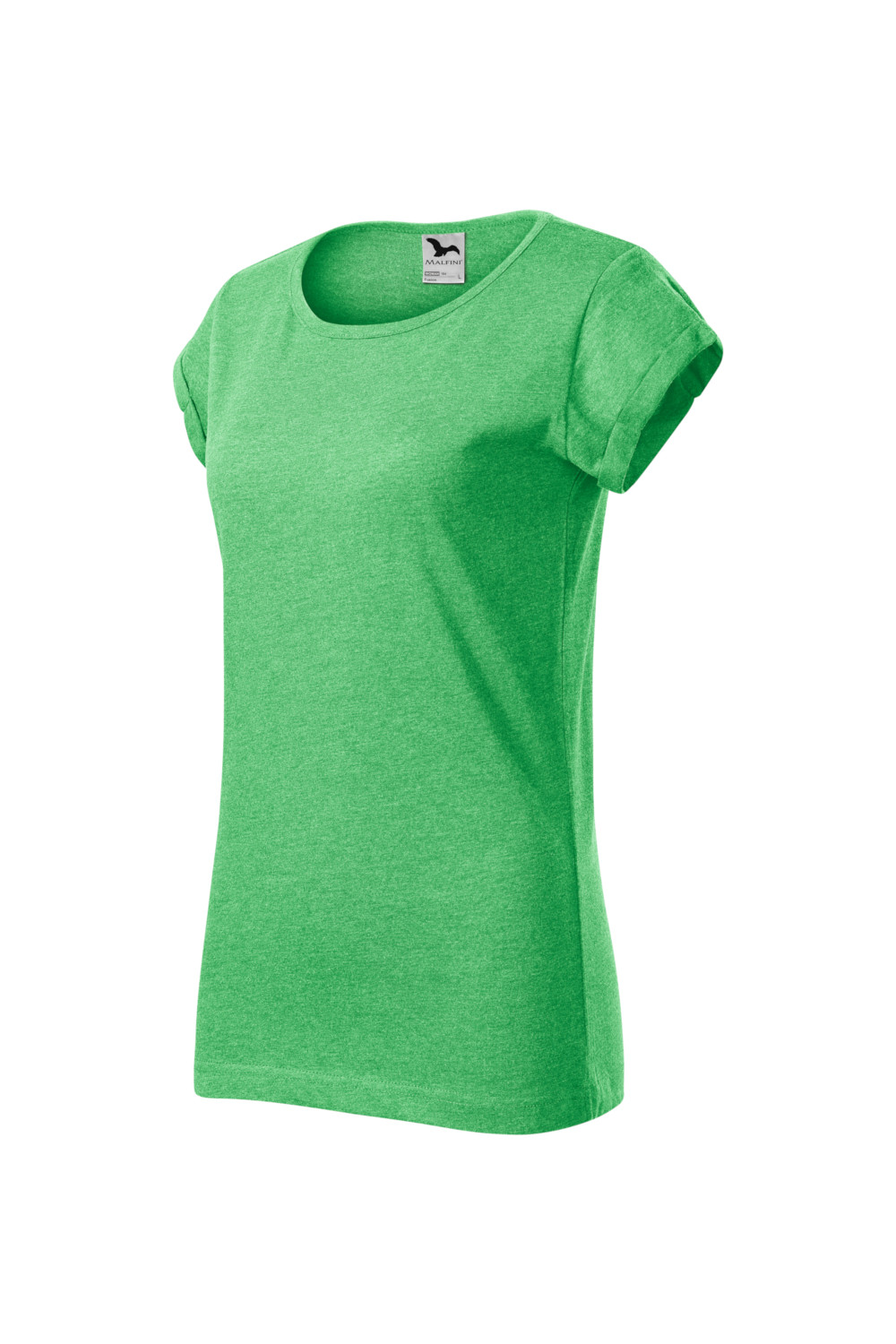 Koszulka damska melanżowa FUSION 164 koszulki / T-shirt zielony melanż M6