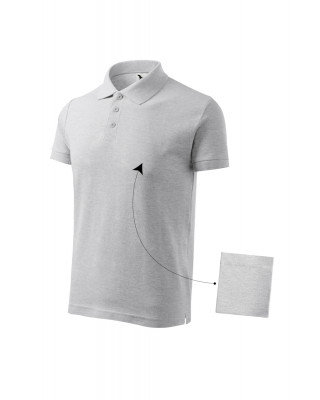 Koszulka Polo męska 100% bawełna 212 polo jasno szary melanż