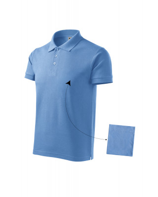 Koszulka Polo męska 100% bawełna 212 polo błękit