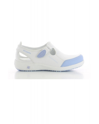 Buty damskie medyczne LILIA obuwie biały z błękitem