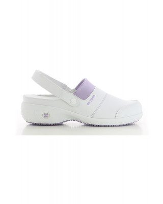 Buty damskie medyczne SANDY OXYPAS obuwie biały z lawendą