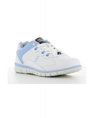Buty damskie medyczne SUNNY obuwie medyczne biały z błękitem