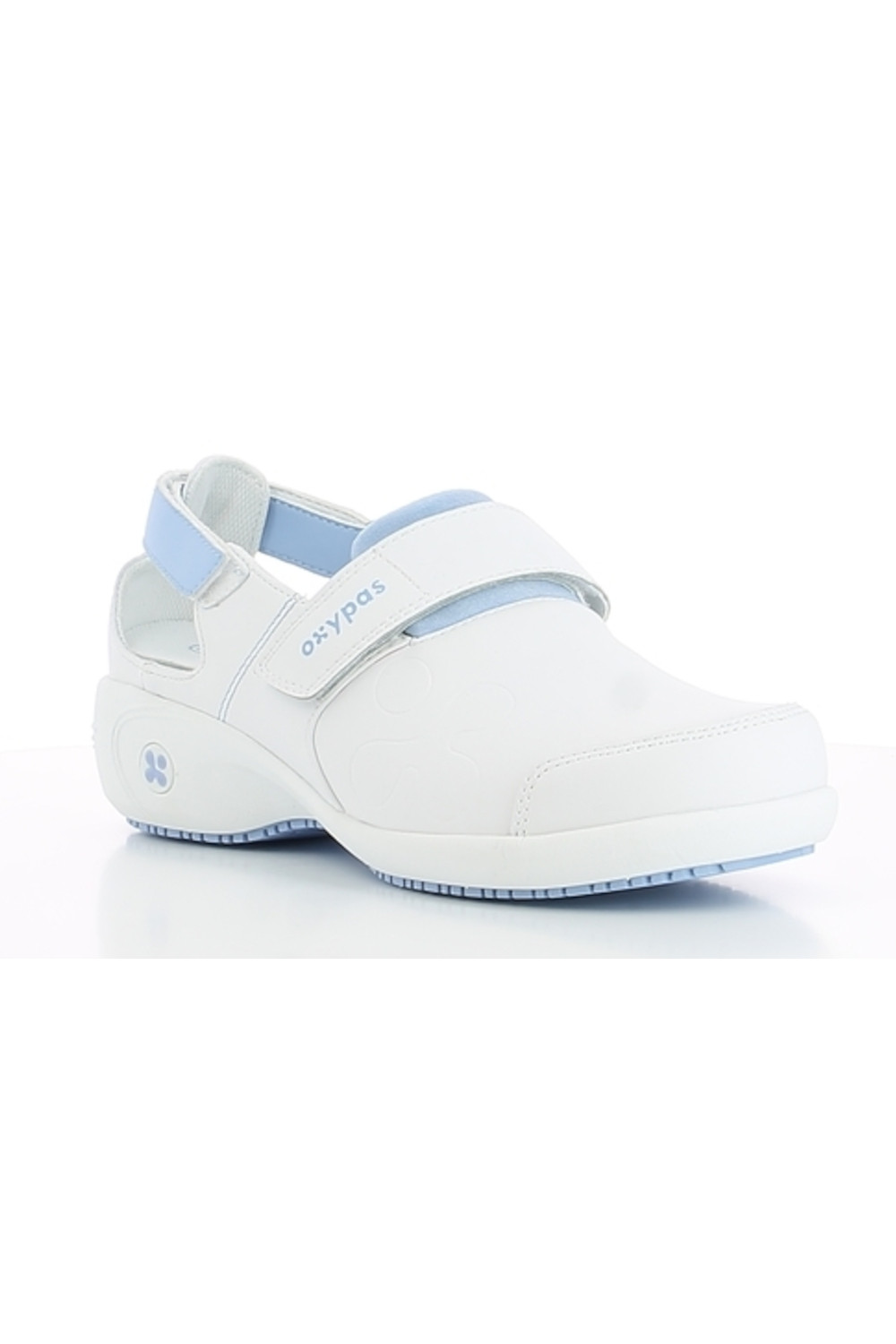 Buty damskie SALMA obuwie medyczne biały z błękitem