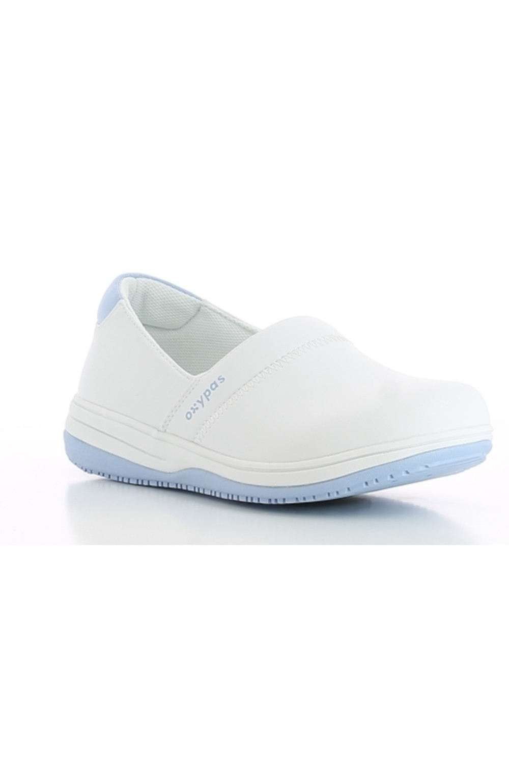 Buty damskie SUZY obuwie medyczne kolor biały z błękitem
