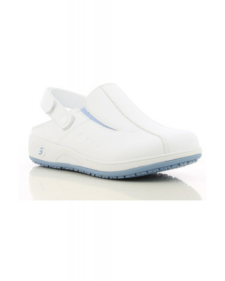 Buty damskie CARINNE obuwie medyczne kolor biały z błękitem