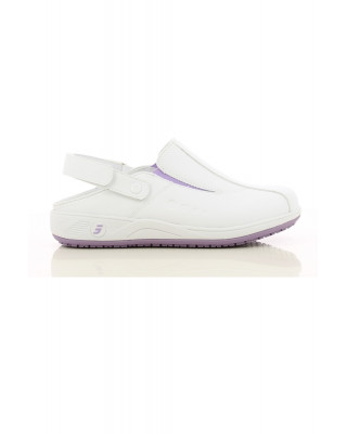 Buty damskie CARINNE obuwie medyczne kolor biały z lawendą