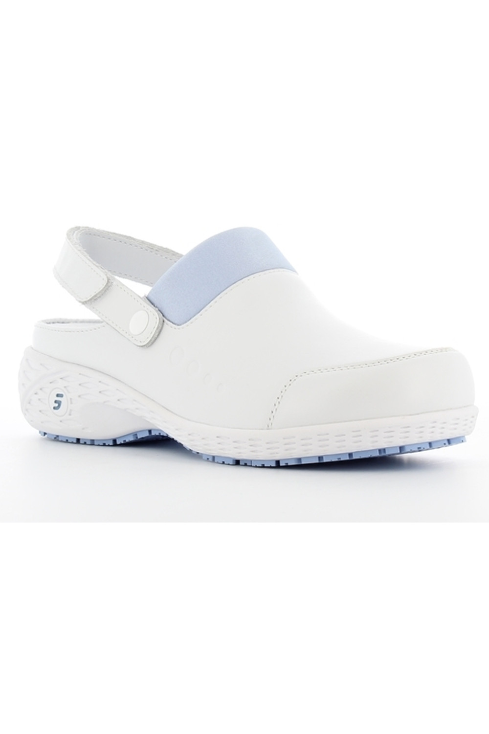 Buty damskie SHEILA obuwie medyczne kolor biały z błękitem