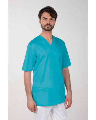 M-074C Bluza medyczna chirurgiczna męska turkus